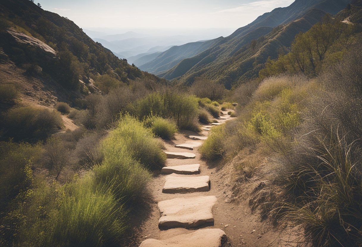 stone path on the fullerton loop mtb & hiking trail