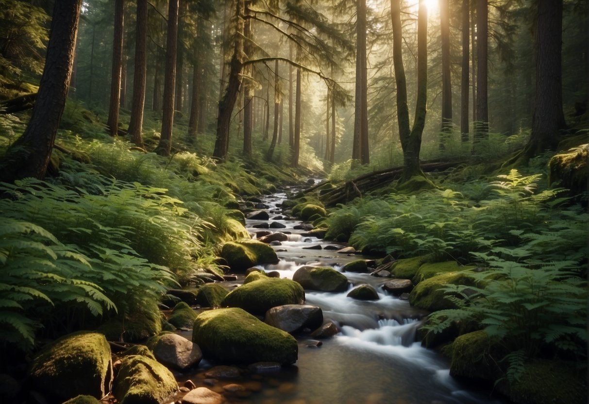 stone trail with water