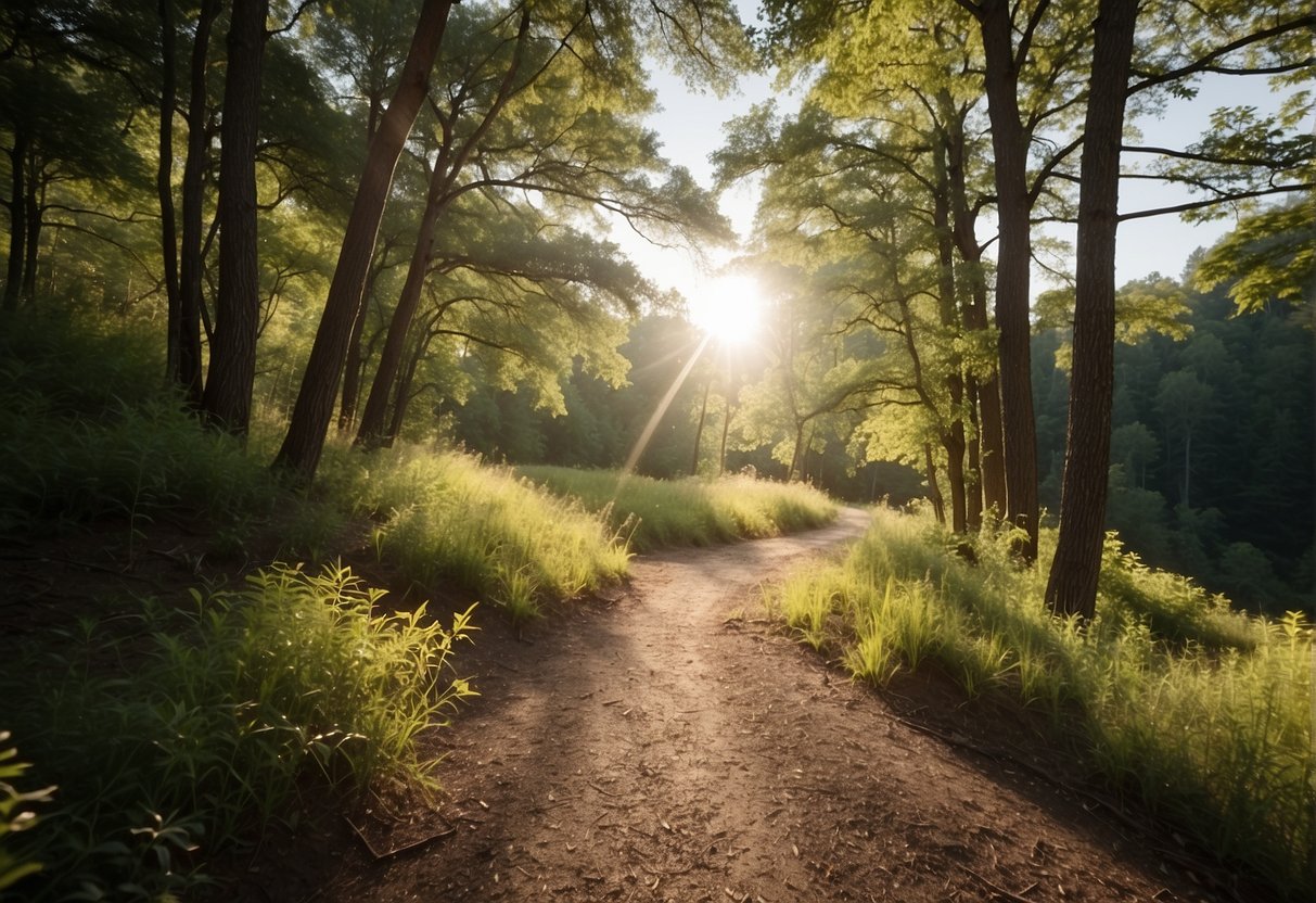 dirt trail in a big forest