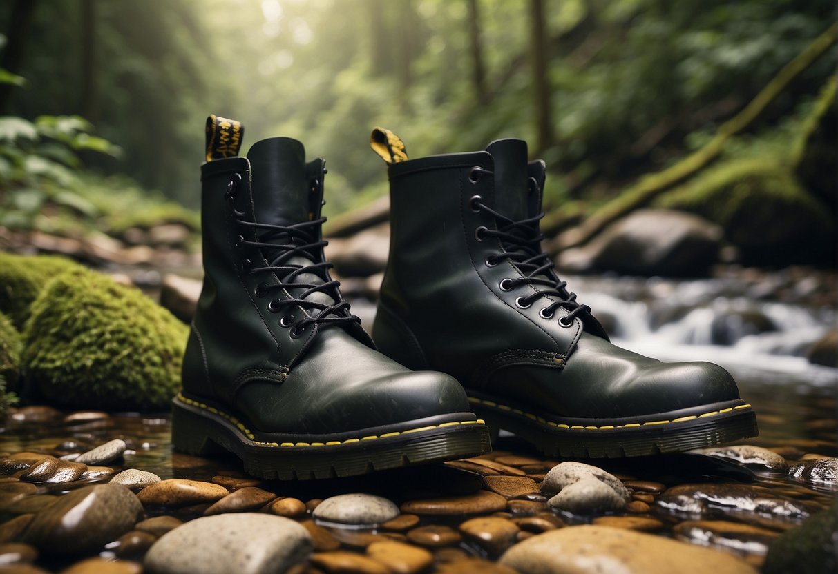 shoes standing in water