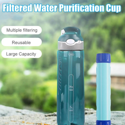 Filtered Water Bottle For Hiking